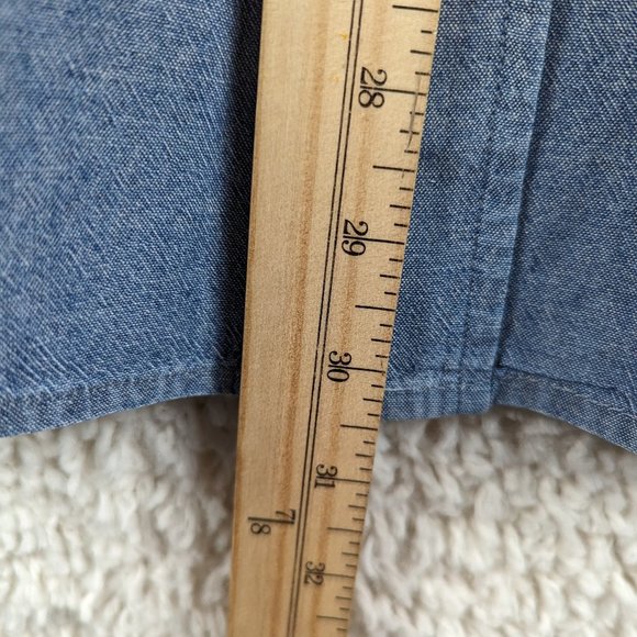 Wrangler* Men's Short Sleeve Button Down Curved Hem Double Pocket Shirt~ Medium - Picture 8 of 9